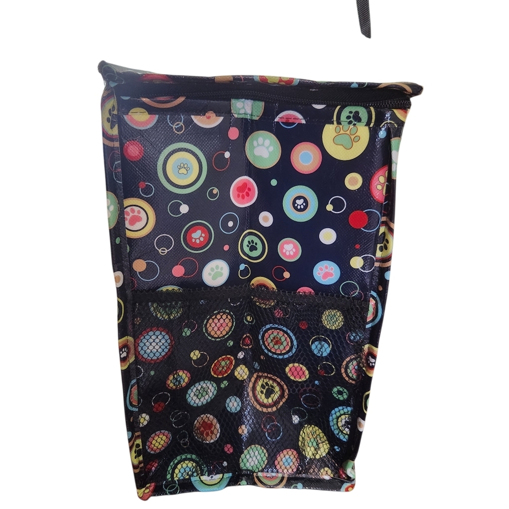 Happy Shopper Thermal Liner Hot/Cold Zip Tote With Paw Polka Dot Designs NWT - Picture 7 of 8
